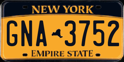 NY license plate GNA3752