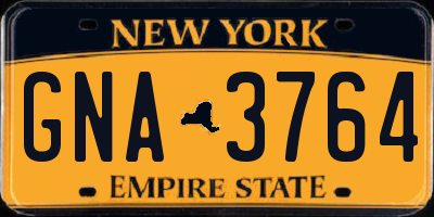 NY license plate GNA3764