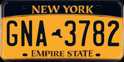 NY license plate GNA3782