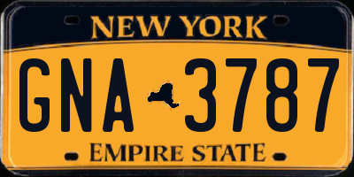 NY license plate GNA3787