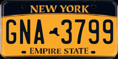 NY license plate GNA3799