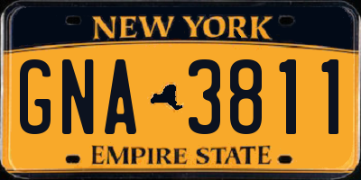 NY license plate GNA3811