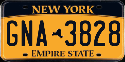 NY license plate GNA3828