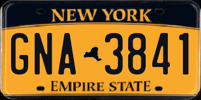 NY license plate GNA3841