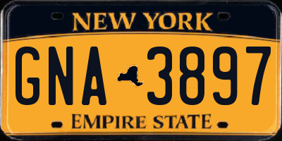 NY license plate GNA3897