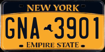 NY license plate GNA3901