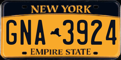 NY license plate GNA3924