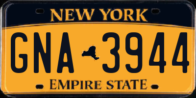 NY license plate GNA3944