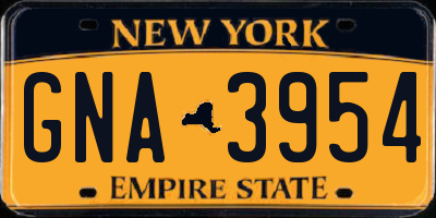 NY license plate GNA3954