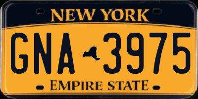 NY license plate GNA3975