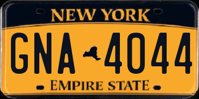 NY license plate GNA4044