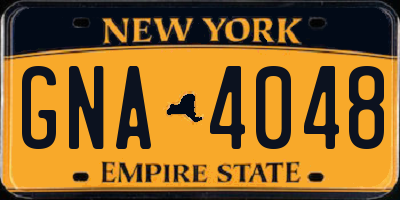 NY license plate GNA4048