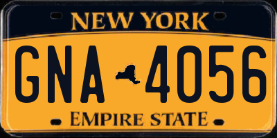 NY license plate GNA4056