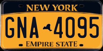 NY license plate GNA4095
