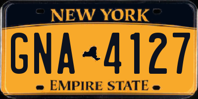 NY license plate GNA4127