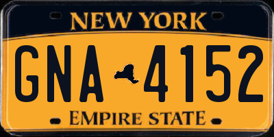 NY license plate GNA4152