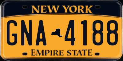 NY license plate GNA4188
