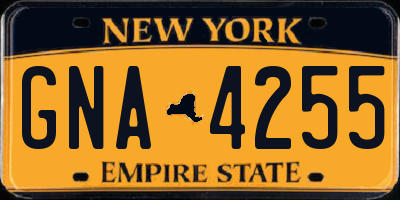 NY license plate GNA4255