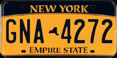 NY license plate GNA4272
