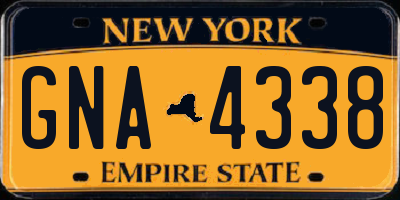 NY license plate GNA4338