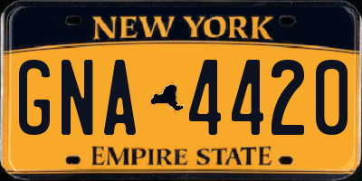 NY license plate GNA4420
