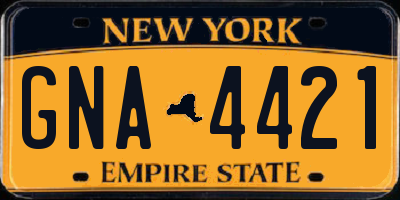 NY license plate GNA4421