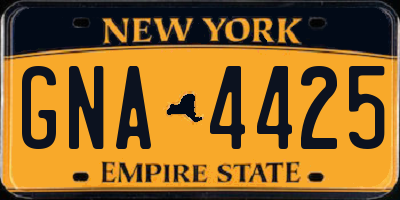 NY license plate GNA4425