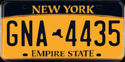 NY license plate GNA4435
