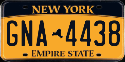 NY license plate GNA4438