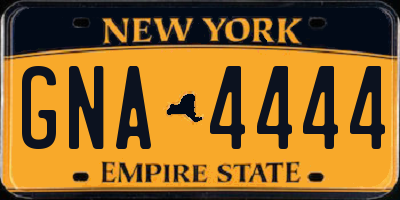 NY license plate GNA4444