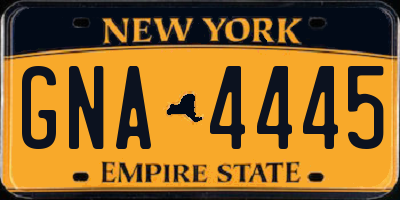 NY license plate GNA4445