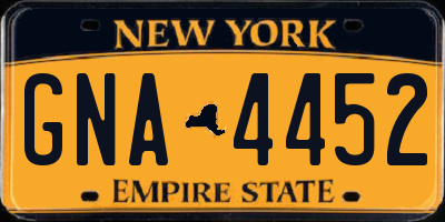 NY license plate GNA4452