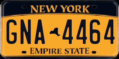 NY license plate GNA4464