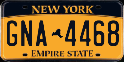 NY license plate GNA4468