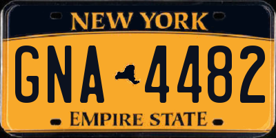 NY license plate GNA4482