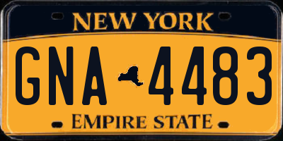 NY license plate GNA4483