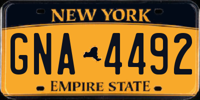 NY license plate GNA4492