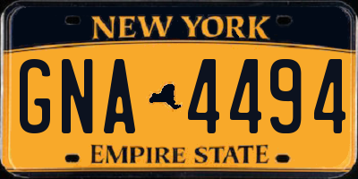 NY license plate GNA4494