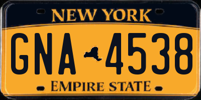 NY license plate GNA4538
