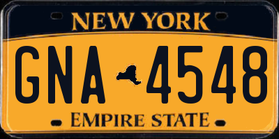 NY license plate GNA4548