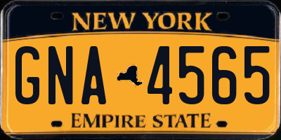 NY license plate GNA4565