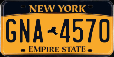 NY license plate GNA4570