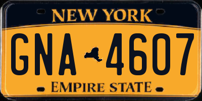 NY license plate GNA4607