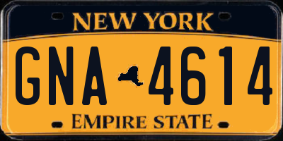 NY license plate GNA4614