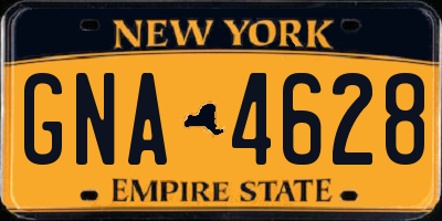 NY license plate GNA4628
