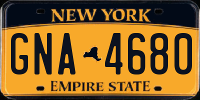 NY license plate GNA4680