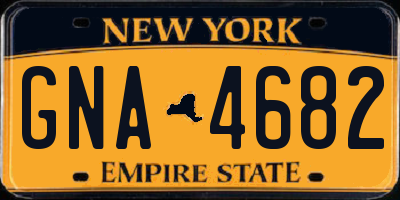 NY license plate GNA4682