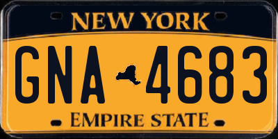 NY license plate GNA4683