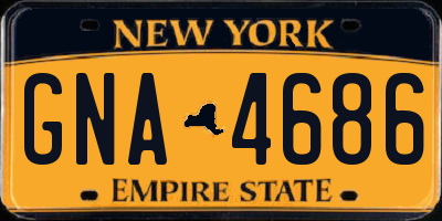 NY license plate GNA4686
