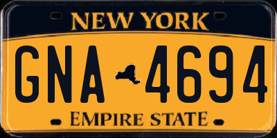 NY license plate GNA4694